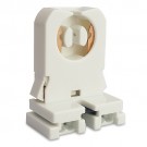Fluorescent non-shunted bi-pin snap in socket with nut for T8 LED  lamps