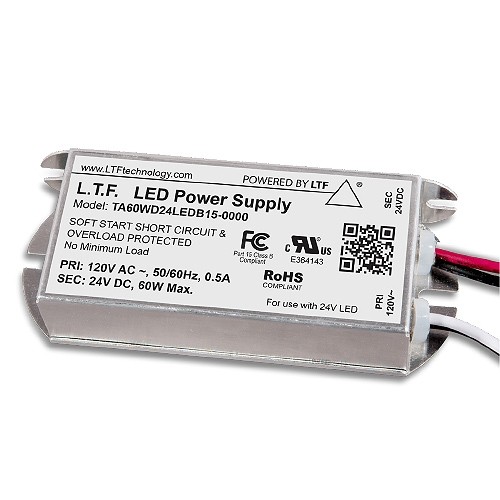 LTF LED load DC transformer 24VDC ELV dimmable TA60WD24LEDB15-0000