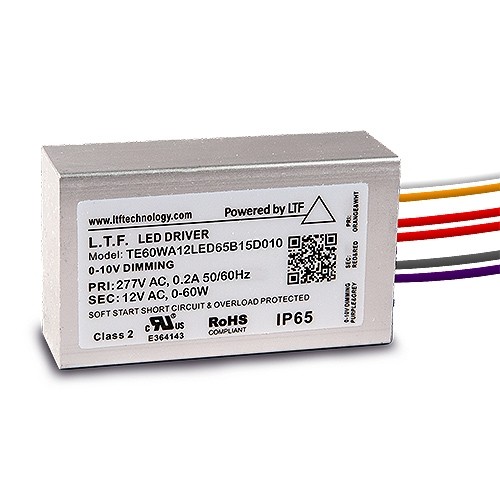 Lure Hårdhed systematisk LTF LED 60watt no load electronic AC driver transformer 12VAC ELV dimmable  277volt input TE60WA12LED65B15D010
