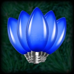 LED blue C7 Christmas bulbs smooth, replacement, spare, 25 pack, 120VAC
