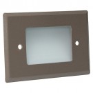 Outdoor landscape lighting bronze half brick step light face plate, 7110 series 
