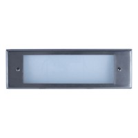Outdoor low voltage stainless steel glass lens rectangle surface brick step wall light cover plate