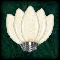 LED warm white C9 Christmas bulbs faceted, replacement, spare, 25 pack, 120VAC