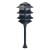LED BLACK Outdoor landscape lighting low voltage frosted 4-tier pagoda path light warm white bayonet bulb