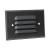 Outdoor landscape lighting black half brick louver step light face plate, 7112 series