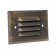 Outdoor landscape lighting architectural bronze half brick louver step light face plate, 7112 series 