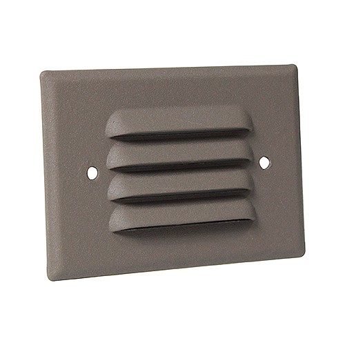 Outdoor landscape lighting bronze half brick louver step ...