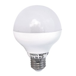 Green Watt LED G26 6watt globe light bulb 2700K Warm White dimmable G-L2-G25D-6W-27K