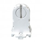 Fluorescent tall rotary lock medium bi-pin snap in with nib non-shunted socket for T8 LED lamps
