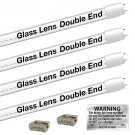 EZ LED T8 CLEAR glass retrofit kit fits 4 tube 4-foot light, Type-B, Double End 4000K Natural White Color