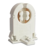 Fluorescent low profile non-shunted rotary lock bi-pin socket with nib for T8 LED  lamps