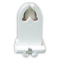 Fluorescent non-shunted medium bi-pin slide on socket for T8 LED  lamps
