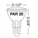 Bulk 39 watt Par 20 Spot 130volt Halogen light bulb