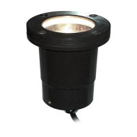 OutdoorLED landscape lighting black fiberglass well light with moisture resistant wire connectors