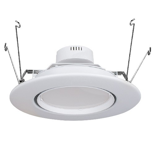 6" INCH RECESSED CAN LIGHT CEILING ADJUSTABLE EYEBALL TRIM WHITE 