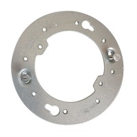 4” flat round open junction box universal mounting bracket with ears 2-3/4” O.C. 4R000S