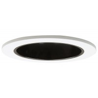 3" Low voltage recessed lighting black reflector white trim adjustable