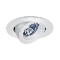 3" Low voltage recessed lighting fully adjustable white baffle white gimbal ring trim