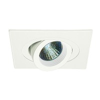 3" Low voltage recessed lighting fully adjustable white baffle white gimbal ring square trim