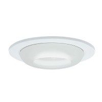 4" Low voltage recessed lighting frosted moon glass lite white trim