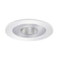 4" Low voltage recessed lighting frosted glass illuminator chrome reflector white trim