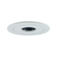 4" Low voltage recessed lighting adjustable black baffle white pinhole trim