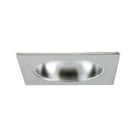 4" Low voltage recessed lighting clear reflector chrome square trim
