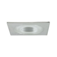 4" Low voltage recessed lighting semi-frosted chrome reflector chrome square shower trim