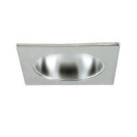 6" Recessed lighting designer square specular clear chrome reflector chrome trim