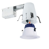 4" LED recessed lighting remodel IC air tight 3000K LED white trim kit guaranteed fit