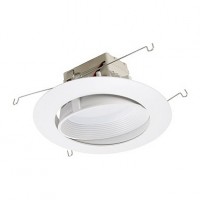 6" dimmable adjustable LED recessed lighting retrofit white baffle eyeball trim for flat ceilings