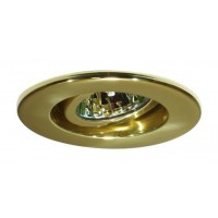 2" Recessed lighting adjustable 35 degree tilt polished brass regressed gimbal ring trim