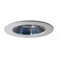 2" Recessed lighting chrome reflector white shower trim