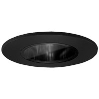2" Recessed lighting black reflector black shower trim
