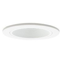 3" Low voltage recessed lighting white stepped baffle trim adjustable