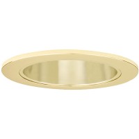 3" Low voltage recessed lighting gold reflector polished brass trim adjustable