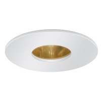 3" Low voltage recessed lighting gold reflector white pinhole trim