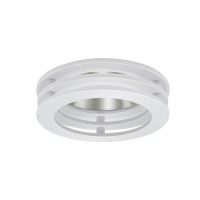 3" Low voltage recessed lighting clear chrome reflector white concentric tri-level ring trim adjustable