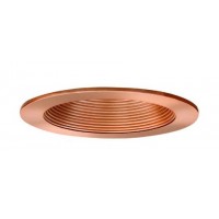 4" Low voltage recessed lighting copper baffle trim