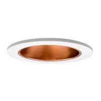 4" Low voltage recessed lighting 50 degree adjustable copper reflector white trim