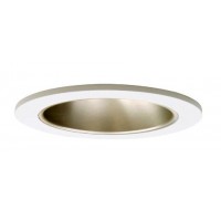 4" Low voltage recessed lighting clear lens satin reflector white shower trim