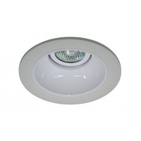 4" Low voltage recessed lighting clear lens white shower trim