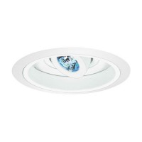 6" Low voltage recessed fully adjustable specular white reflector white regressed eyeball trim