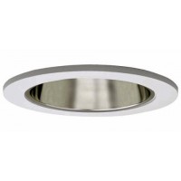 4" Recessed lighting air tight clear chrome specular reflector white trim