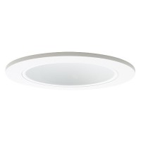 4" Recessed lighting specular white reflector white trim with metal socket bracket