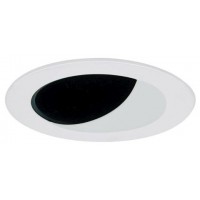 4" Recessed lighting specular black reflector white wall wash trim