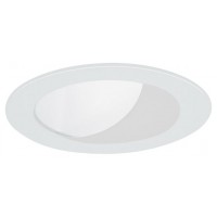 4" Recessed lighting specular white reflector white wall wash trim