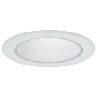 4" Recessed lighting clear glass lens specular white reflector white shower trim