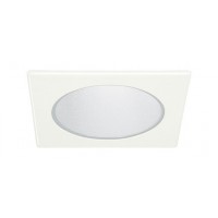 4" Recessed lighting specular white reflector white square trim