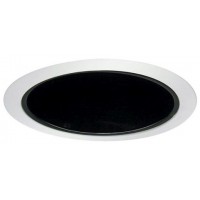 5" Recessed lighting specular black reflector white trim